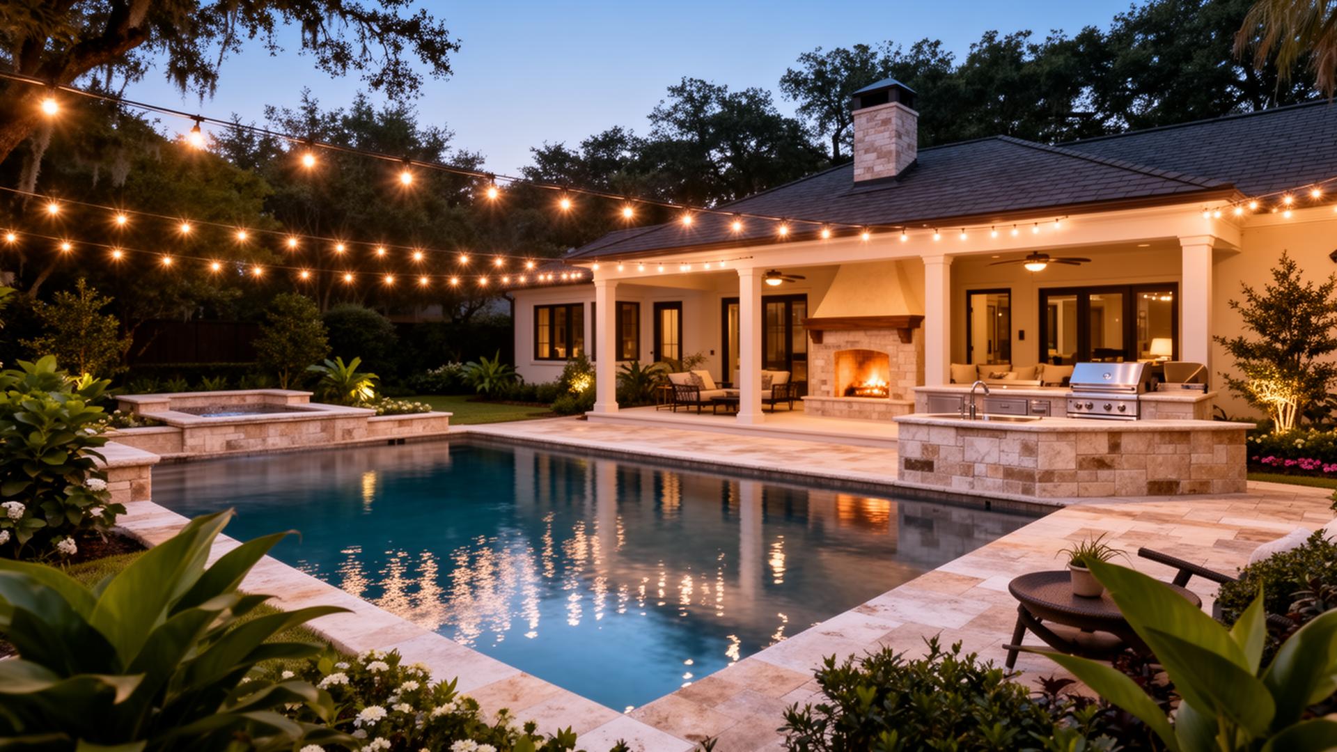Luxury outdoor living space